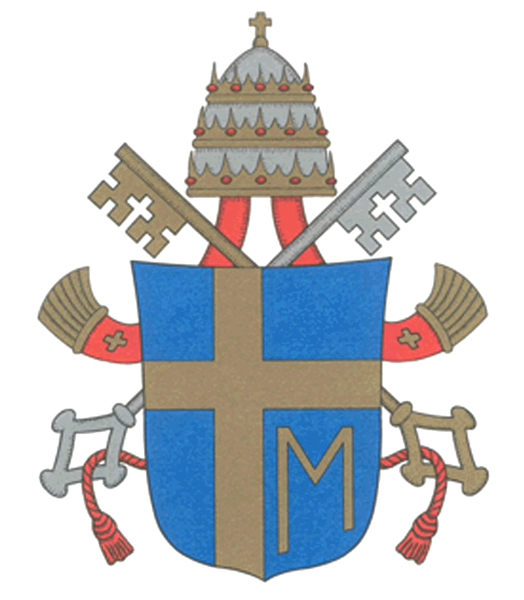 Escudo del fallecido Juan Pablo II