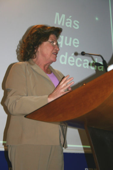 Paz Ivison, subdirectora de la revista Club del Gourmet, durante la conrferencia