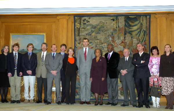 El Pr�ncipe de Asturias recibi� en audiencia a los herederos de las grandes personalidades del siglo